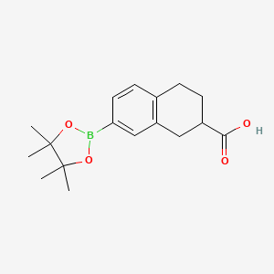 molecular formula C17H23BO4 B8129637 7-(Tetramethyl-1,3,2-dioxaborolan-2-yl)-1,2,3,4-tetrahydronaphthalene-2-carboxylic acid 