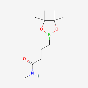 molecular formula C11H22BNO3 B8129671 N-methyl-4-(4,4,5,5-tetramethyl-1,3,2-dioxaborolan-2-yl)butanamide 