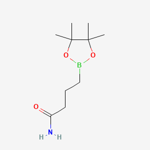 molecular formula C10H20BNO3 B8129673 4-(4,4,5,5-Tetramethyl-1,3,2-dioxaborolan-2-yl)butanamide 