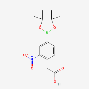 2-[2-Nitro-4-(4,4,5,5-tetramethyl-1,3,2-dioxaborolan-2-yl)phenyl]acetic acid