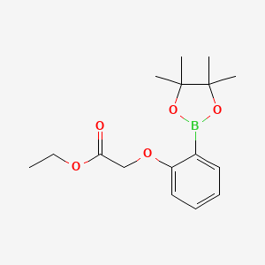 molecular formula C16H23BO5 B8129850 Ethyl 2-[2-(4,4,5,5-tetramethyl-1,3,2-dioxaborolan-2-yl)phenoxy]acetate 