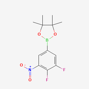 molecular formula C12H14BF2NO4 B8129861 3,4-Difluoro-5-nitrophenylboronic acid pinacol ester 