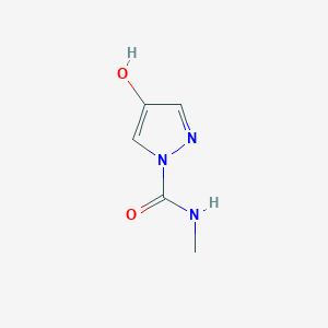 molecular formula C5H7N3O2 B8129909 4-Hydroxypyrazole-1-carboxylic acid methylamide 