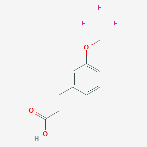 molecular formula C11H11F3O3 B8129927 3-(3-(2,2,2-Trifluoroethoxy)phenyl)propanoic acid 
