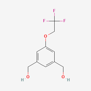 molecular formula C10H11F3O3 B8129967 (5-(2,2,2-Trifluoroethoxy)-1,3-phenylene)dimethanol 