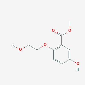 molecular formula C11H14O5 B8129982 Methyl 5-hydroxy-2-(2-methoxyethoxy)benzoate 