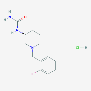 molecular formula C13H19ClFN3O B8130014 (R)-1-(1-(2-Fluorobenzyl)piperidin-3-yl)urea hydrochloride 