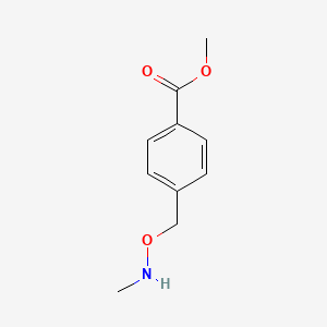 molecular formula C10H13NO3 B8130021 Methyl 4-(((methylamino)oxy)methyl)benzoate 