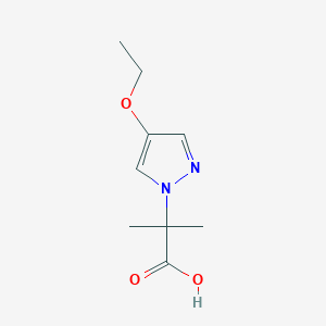 molecular formula C9H14N2O3 B8130030 2-(4-Ethoxy-pyrazol-1-yl)-2-methyl-propionic acid 