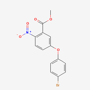 molecular formula C14H10BrNO5 B8130085 Methyl 5-(4-bromophenoxy)-2-nitrobenzoate 