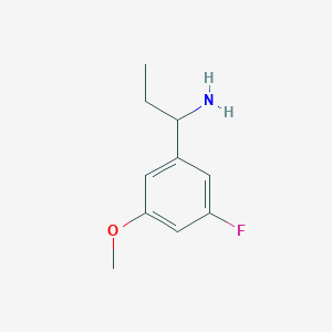 molecular formula C10H14FNO B8130102 1-(3-Fluoro-5-methoxyphenyl)propan-1-amine 