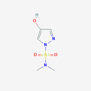 molecular formula C5H9N3O3S B8130152 4-Hydroxypyrazole-1-sulfonic acid dimethylamide 