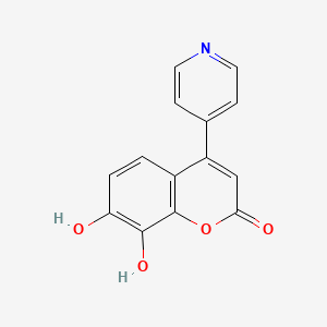 molecular formula C14H9NO4 B8130164 7,8-Dihydroxy-4-pyridin-4-yl-chromen-2-one 