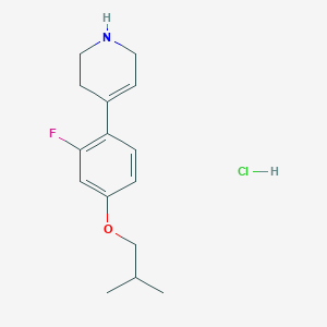 molecular formula C15H21ClFNO B8130169 4-(2-Fluoro-4-isobutoxyphenyl)-1,2,3,6-tetrahydropyridine hydrochloride 