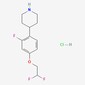 4-(4-(2,2-Difluoroethoxy)-2-fluorophenyl)piperidine hydrochloride