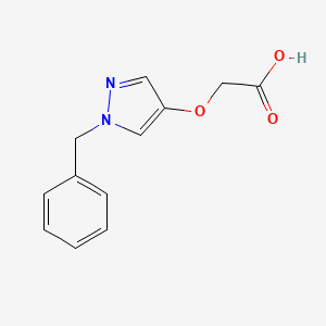 molecular formula C12H12N2O3 B8130187 (1-Benzyl-1H-pyrazol-4-yloxy)-acetic acid 
