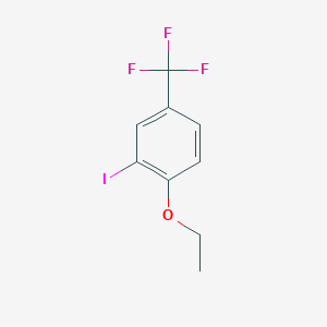 molecular formula C9H8F3IO B8130208 1-Ethoxy-2-iodo-4-trifluoromethylbenzene 