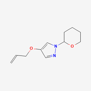 molecular formula C11H16N2O2 B8130239 4-Allyloxy-1-(tetrahydropyran-2-yl)-1H-pyrazole 