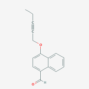 molecular formula C16H14O2 B8130241 4-(Pent-2-yn-1-yloxy)-1-naphthaldehyde 