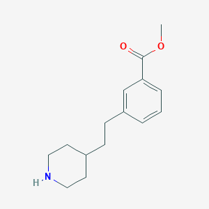 molecular formula C15H21NO2 B8130248 3-(2-Piperidin-4-yl-ethyl)-benzoic acid methyl ester 