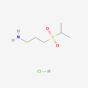 molecular formula C6H16ClNO2S B8130267 3-(Isopropylsulfonyl)propan-1-amine hydrochloride 
