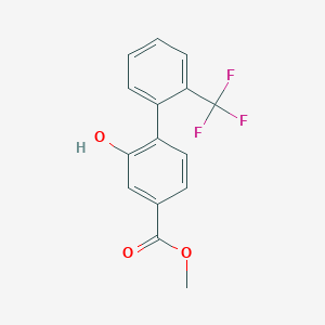 molecular formula C15H11F3O3 B8130270 Methyl 2-hydroxy-2'-(trifluoromethyl)biphenyl-4-carboxylate 