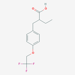 molecular formula C13H15F3O3 B8130285 2-(4-(2,2,2-Trifluoroethoxy)benzyl)butanoic acid 