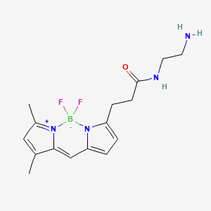 molecular formula C16H21BF2N4O B8130306 7-(3-((2-Aminoethyl)amino)-3-oxopropyl)-5,5-difluoro-1,3-dimethyl-5H-dipyrrolo[1,2-c:2',1'-f][1,3,2]diazaborinin-4-ium-5-uide 