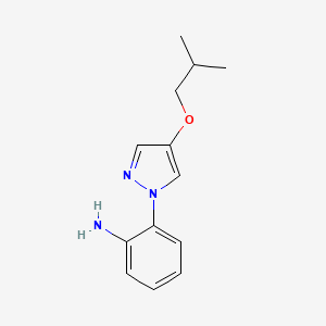 molecular formula C13H17N3O B8130313 2-(4-Isobutoxypyrazol-1-yl)-phenylamine 