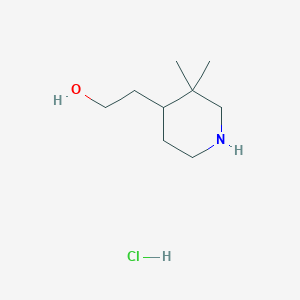 molecular formula C9H20ClNO B8130342 2-(3,3-Dimethylpiperidin-4-yl)-ethanol hydrochloride 