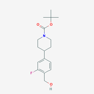 tert-Butyl 4-(3-fluoro-4-(hydroxymethyl)phenyl)piperidine-1-carboxylate