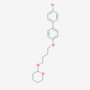 molecular formula C21H25BrO3 B8130374 2-(4-((4'-bromo-[1,1'-biphenyl]-4-yl)oxy)butoxy)tetrahydro-2H-pyran 
