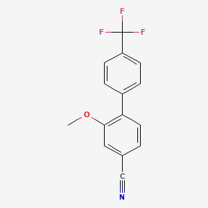 molecular formula C15H10F3NO B8130402 2-Methoxy-4'-(trifluoromethyl)biphenyl-4-carbonitrile 
