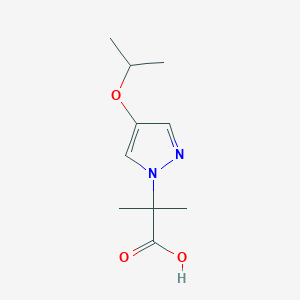 molecular formula C10H16N2O3 B8130441 2-(4-Isopropoxypyrazol-1-yl)-2-methylpropionic acid 