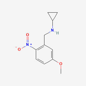 molecular formula C11H14N2O3 B8130448 N-(5-Methoxy-2-nitrobenzyl)cyclopropanamine 
