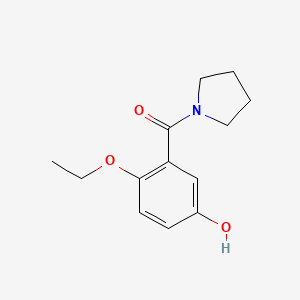 molecular formula C13H17NO3 B8130463 (2-Ethoxy-5-hydroxyphenyl)(pyrrolidin-1-yl)methanone 