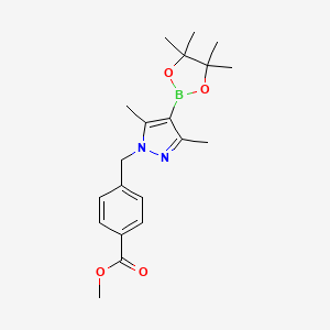 4-[3,5-Dimethyl-4-(4,4,5,5-tetramethyl-[1,3,2]dioxaborolan-2-yl)-pyrazol-1-ylmethyl]-benzoic acid methyl ester