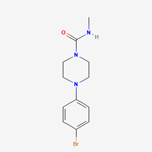 molecular formula C12H16BrN3O B8130503 4-(4-Bromophenyl)-N-methylpiperazine-1-carboxamide 