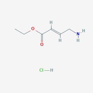 molecular formula C6H12ClNO2 B8130539 (E)-ethyl 4-aminobut-2-enoate hydrochloride 