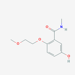 molecular formula C11H15NO4 B8130586 5-Hydroxy-2-(2-methoxyethoxy)-N-methylbenzamide 