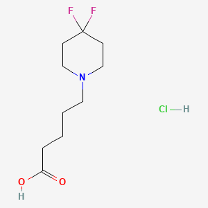 molecular formula C10H18ClF2NO2 B8130609 5-(4,4-Difluoropiperidin-1-yl)pentanoic acid hydrochloride 
