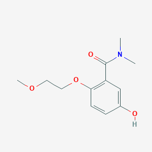 molecular formula C12H17NO4 B8130614 5-Hydroxy-2-(2-methoxyethoxy)-N,N-dimethylbenzamide 