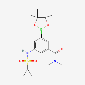 3-Cyclopropanesulfonylamino-N,N-dimethyl-5-(4,4,5,5-tetramethyl-[1,3,2]dioxaborolan-2-yl)-benzamide