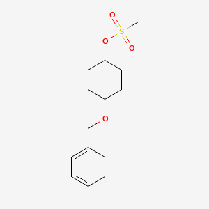molecular formula C14H20O4S B8130663 4-(Benzyloxy)cyclohexyl methanesulfonate 