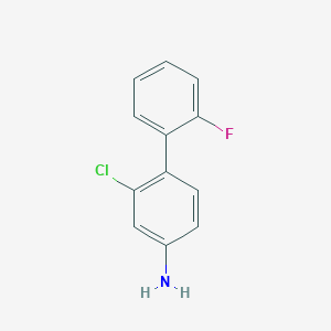molecular formula C12H9ClFN B8130667 2-Chloro-2'-fluorobiphenyl-4-amine 
