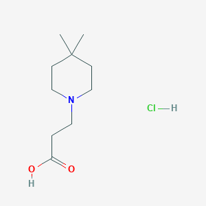 molecular formula C10H20ClNO2 B8130670 3-(4,4-Dimethylpiperidin-1-yl)propanoic acid hydrochloride 