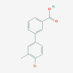 molecular formula C14H11BrO2 B8130724 4'-Bromo-3'-methylbiphenyl-3-carboxylic acid 
