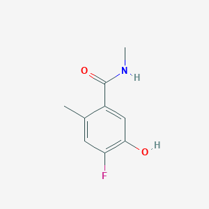 molecular formula C9H10FNO2 B8130731 4-Fluoro-5-hydroxy-2,N-dimethylbenzamide 