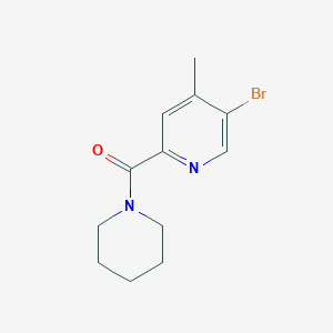 molecular formula C12H15BrN2O B8130733 (5-Bromo-4-methylpyridin-2-yl)(piperidin-1-yl)methanone 