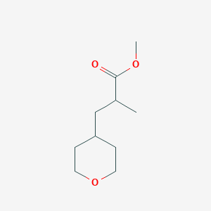 molecular formula C10H18O3 B8130786 Methyl 2-methyl-3-(tetrahydro-2H-pyran-4-yl)propanoate 